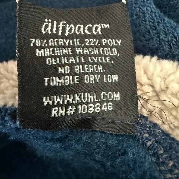 KUHL Navy Blue Quarter Zip Fleece Jacket Men XL Gorpcore Hiking Outdoors Casual - Picture 6 of 10